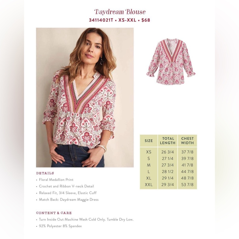 Daydream Blouse NWT size Medium